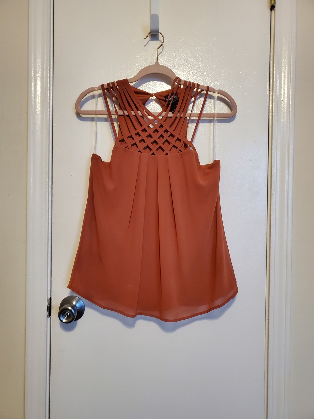 Daytrip Woven-Strap Terracotta Camisole
